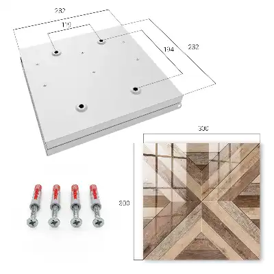 Geometrische Holzpaneele Natur