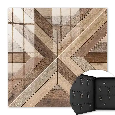 Geometrische Holzpaneele Natur