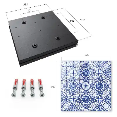 Blaue Mosaik-Geometrie-Motive