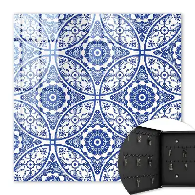 Blaue Mosaik-Geometrie-Motive