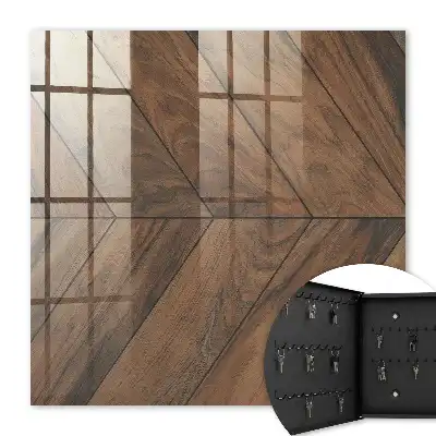 Elegantes Parkett mit Fischgrätmuster aus Holz