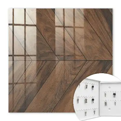 Elegantes Parkett mit Fischgrätmuster aus Holz