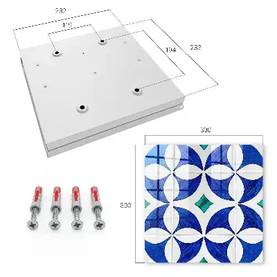 Geometrisches Motiv in blaugrünen Tönen