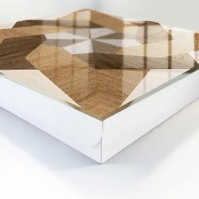Holzstern in warmen Farbtönen