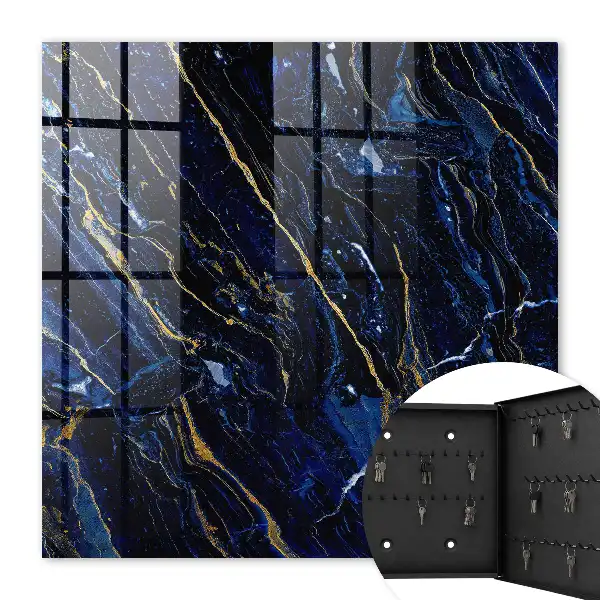 Marineblaues Muster mit gelben Streifen