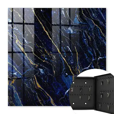 Marineblaues Muster mit gelben Streifen