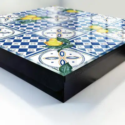 Zitronenförmige geometrische Fliesen