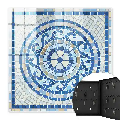 Geometrisches Mosaik in Beigetönen