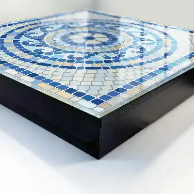 Geometrisches Mosaik in Beigetönen