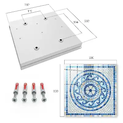 Geometrisches Mosaik in Beigetönen
