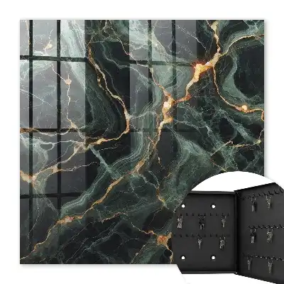 Wanddekoration mit Marmoroptik und dynamischen Linien