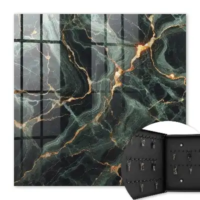 Wanddekoration mit Marmoroptik und dynamischen Linien