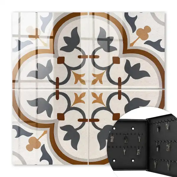 Geometrische Eleganz in Beige und Grau
