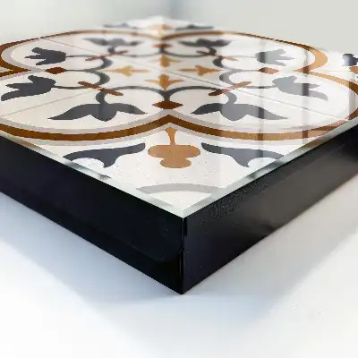 Geometrische Eleganz in Beige und Grau