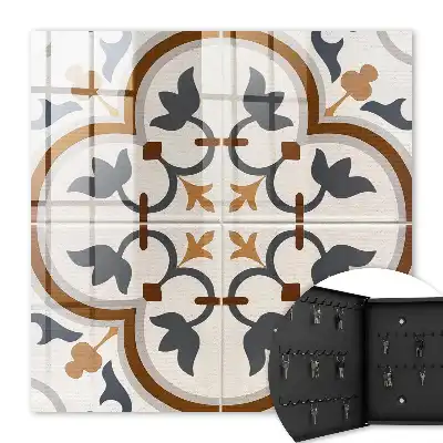 Geometrische Eleganz in Beige und Grau