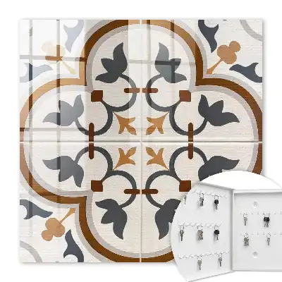 Geometrische Eleganz in Beige und Grau
