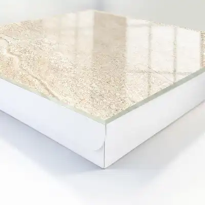 Wandbild mit beigen Wellen in warmer Textur