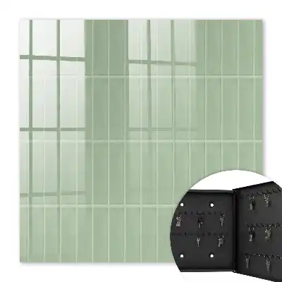 Minimalistisches kariertes Hemd in Grün