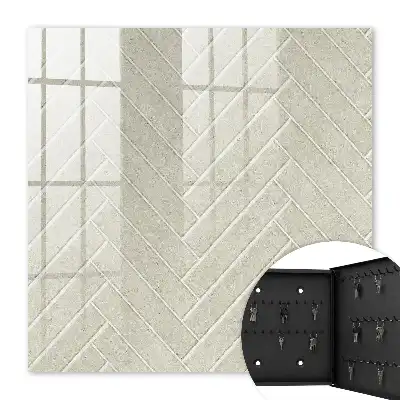 Dezentes Fischgrätmuster in Beige