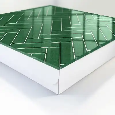 Das grüne Fischgrätmuster eines eleganten Raumes