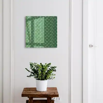 Das grüne Fischgrätmuster eines eleganten Raumes