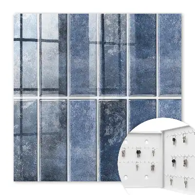 Blaue Fliesen mit geometrischem Muster