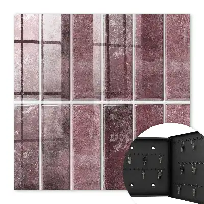 Burgunderfarbene Fliesen mit eleganter Textur