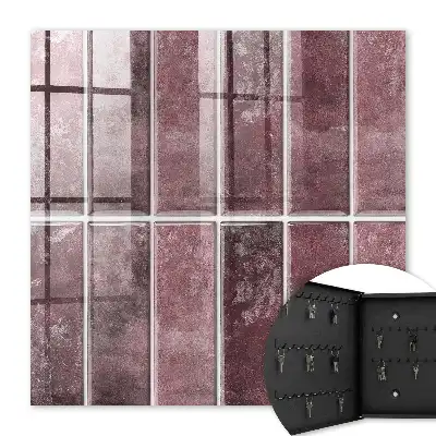 Burgunderfarbene Fliesen mit eleganter Textur