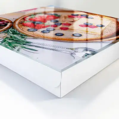 Obstfrühstück auf einem Holzteller