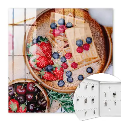 Obstfrühstück auf einem Holzteller