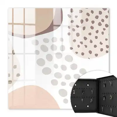Wandbild mit organischen Formen in gedeckten Farben