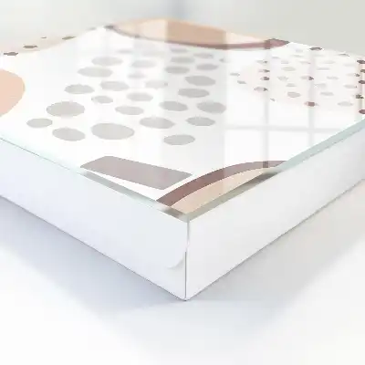 Wandbild mit organischen Formen in gedeckten Farben