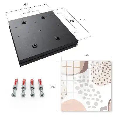 Wandbild mit organischen Formen in gedeckten Farben