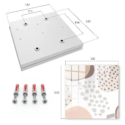 Wandbild mit organischen Formen in gedeckten Farben