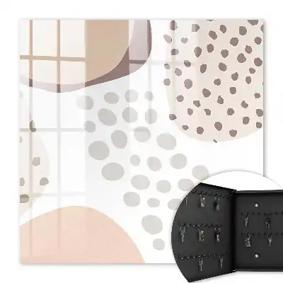 Wandbild mit organischen Formen in gedeckten Farben