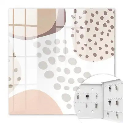 Wandbild mit organischen Formen in gedeckten Farben