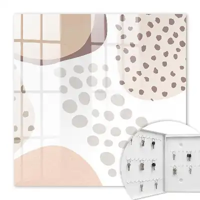 Wandbild mit organischen Formen in gedeckten Farben