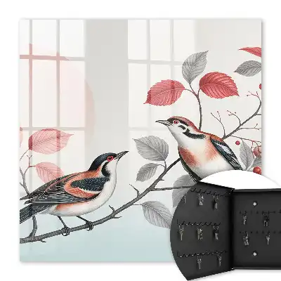 Vögel, Natur, pastellfarbener Hintergrund