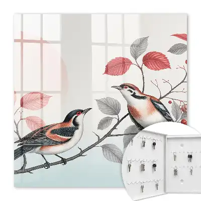 Vögel, Natur, pastellfarbener Hintergrund