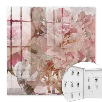 Romantische Blumen in einer durchsichtigen Vase