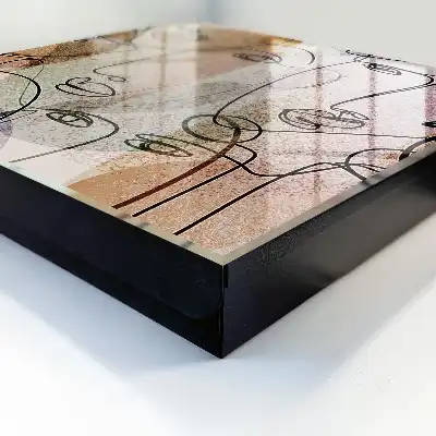 Linienzeichnung in Pastellfarben