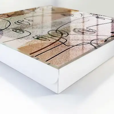 Linienzeichnung in Pastellfarben