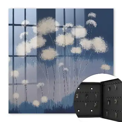 Löwenzahn der blauen Landschaft