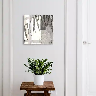 Graue Blätter mit Blattmotiv