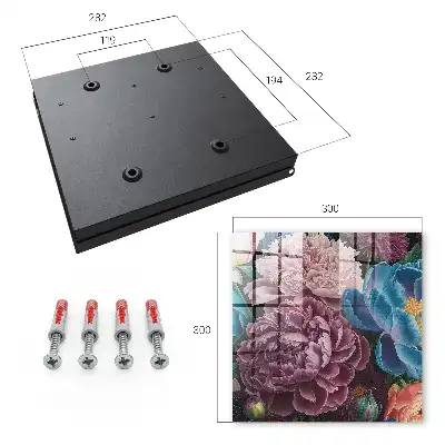 Bunte Blumen auf schwarzem Hintergrund