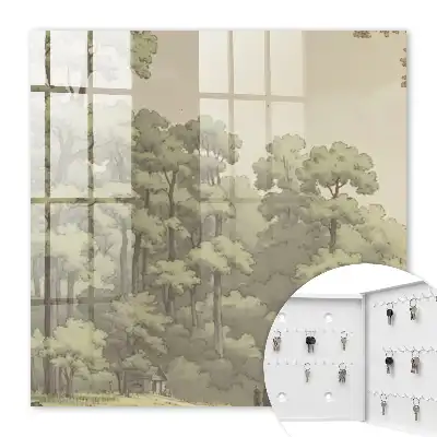 Grüner Wald mit einem kleinen Häuschen