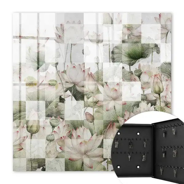 Geometrische Lilien im Hintergrund