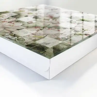 Geometrische Lilien im Hintergrund