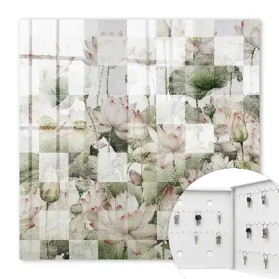 Geometrische Lilien im Hintergrund