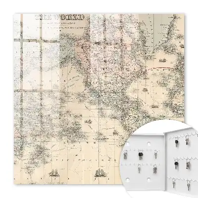 Weltkarte mit Kontinenten und Schiffen